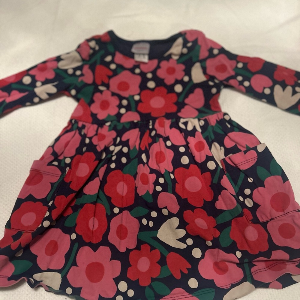 Floral Kids Dress - Pink and Green
